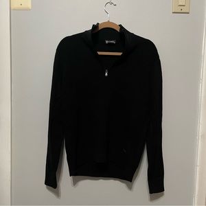 Black Michael Kors Quarter Zip Sweater - Black M